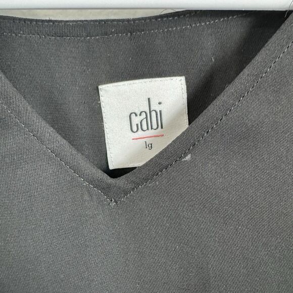 Cabi blouse shirt Flore Black semi sheer Large Style 5020 Chiffon #5020 Floral - Picture 4 of 4